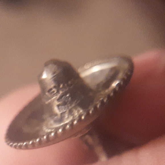 Vintage Mexican Sterling Silver Temcha Sombrero Cufflinks - Picture 2 of 3